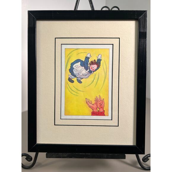 Midcentury graphics Raggedy Ann doll classic book art custom framed lot of 3 - Picture 4 of 5